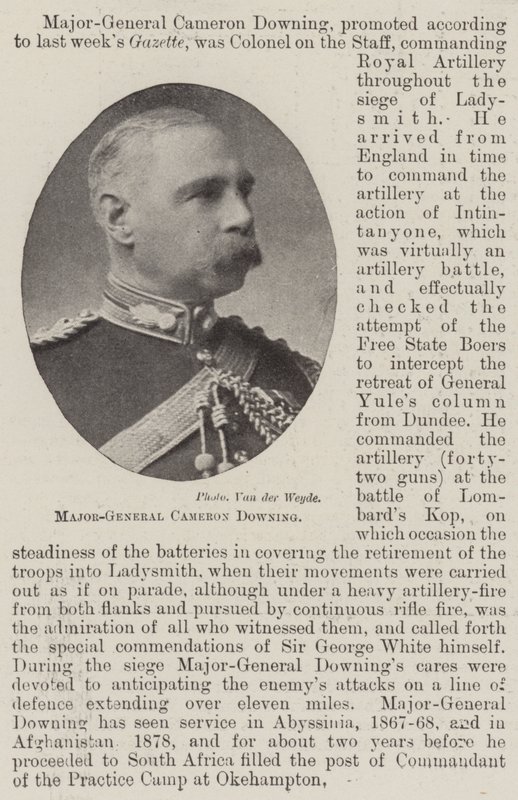 Generalmajor Cameron Downing von English Photographer