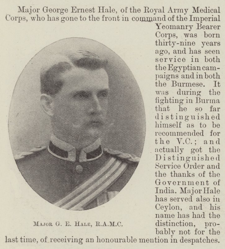 Major G. E. Hale, RAMC von English Photographer