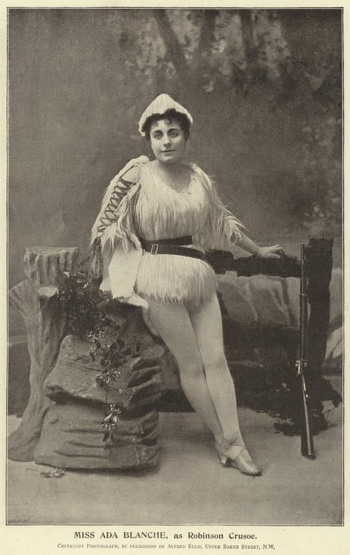 Miss Ada Blanche als Robinson Crusoe von English Photographer