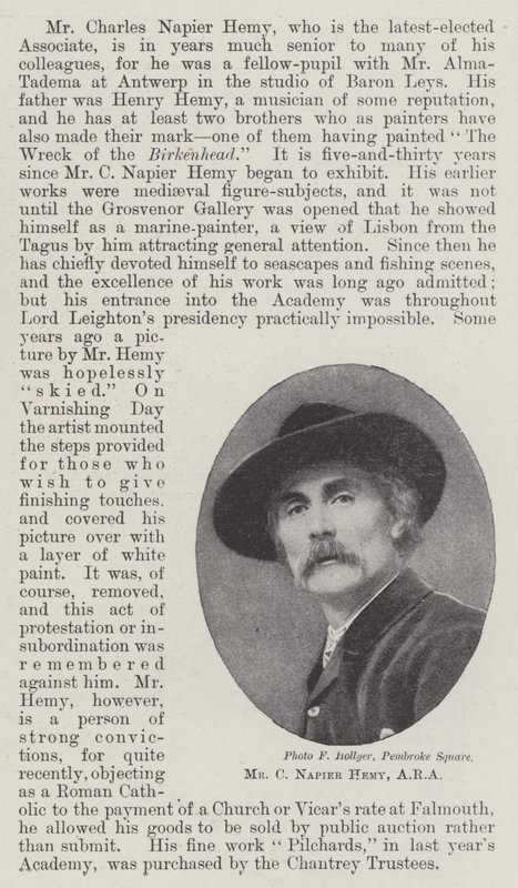 Mr C Napier Hemy, ARA von English Photographer
