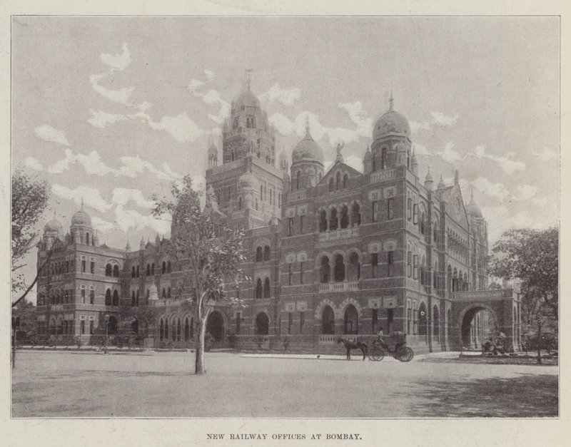 Neue Eisenbahnbüros in Bombay von English Photographer