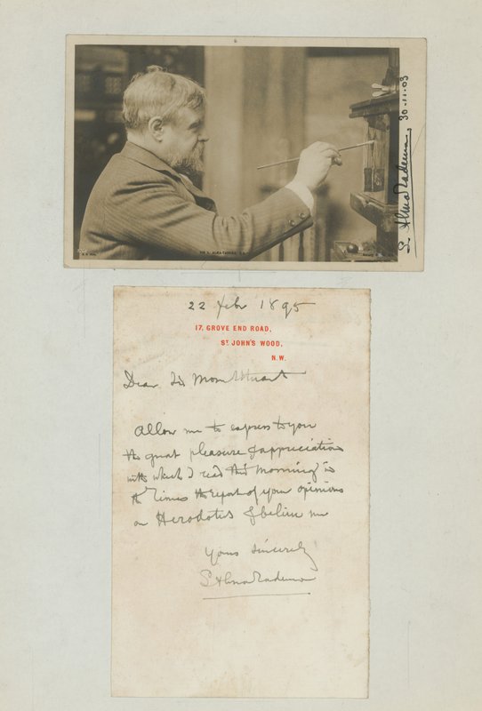 Porträt von Lawrence Alma-Tadema von English Photographer