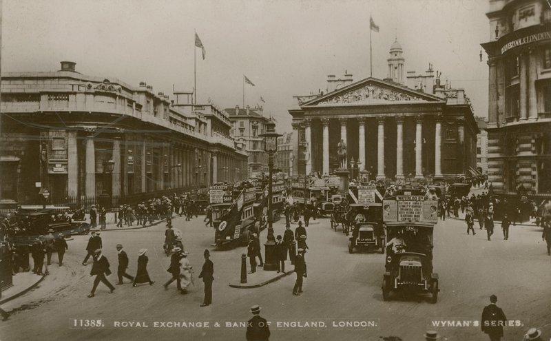Royal Exchange und Bank of England, London von English Photographer