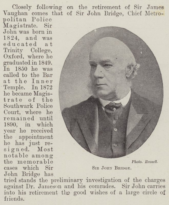 Sir John Bridge von English Photographer