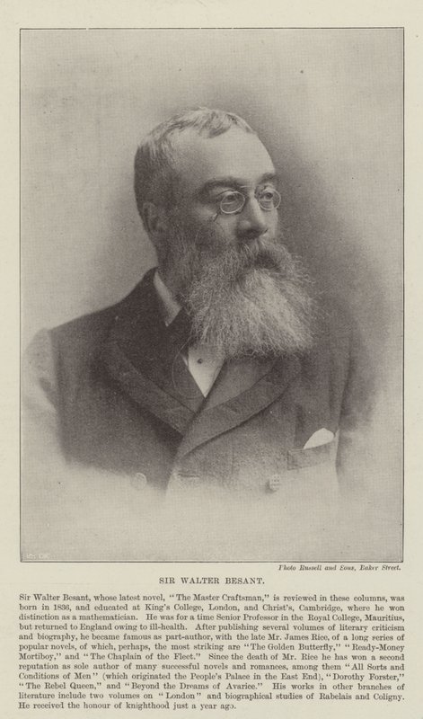 Sir Walter Besant von English Photographer