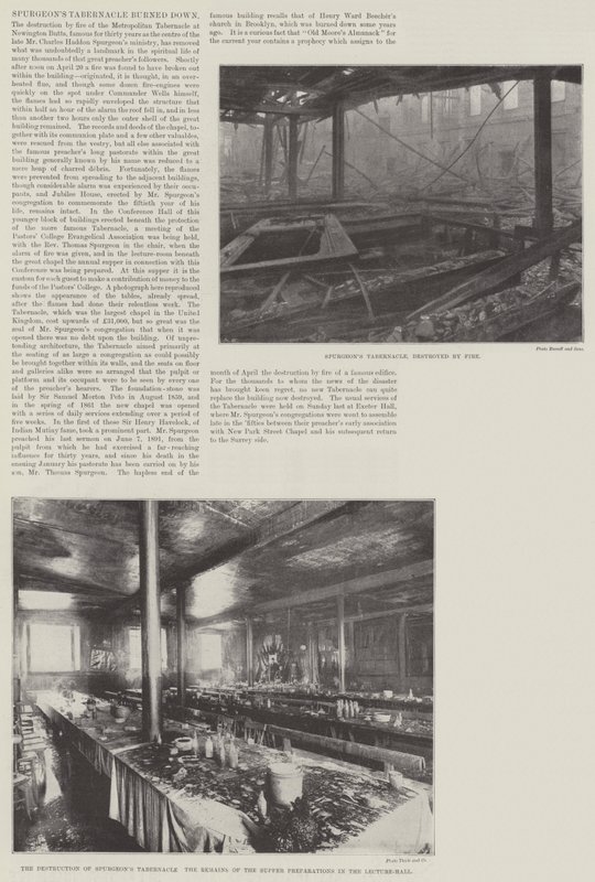 Spurgeons Tabernakel abgebrannt von English Photographer