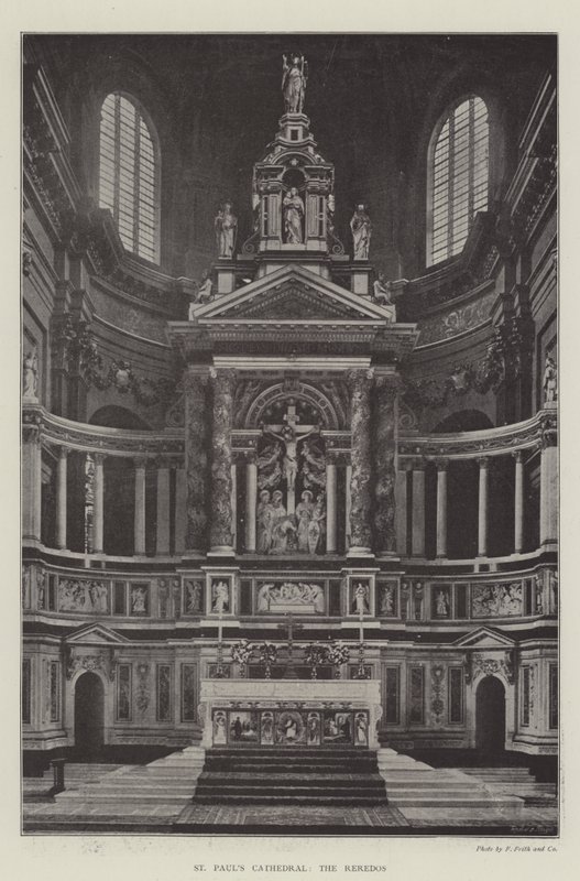 St. Pauls Kathedrale, das Reredos von English Photographer