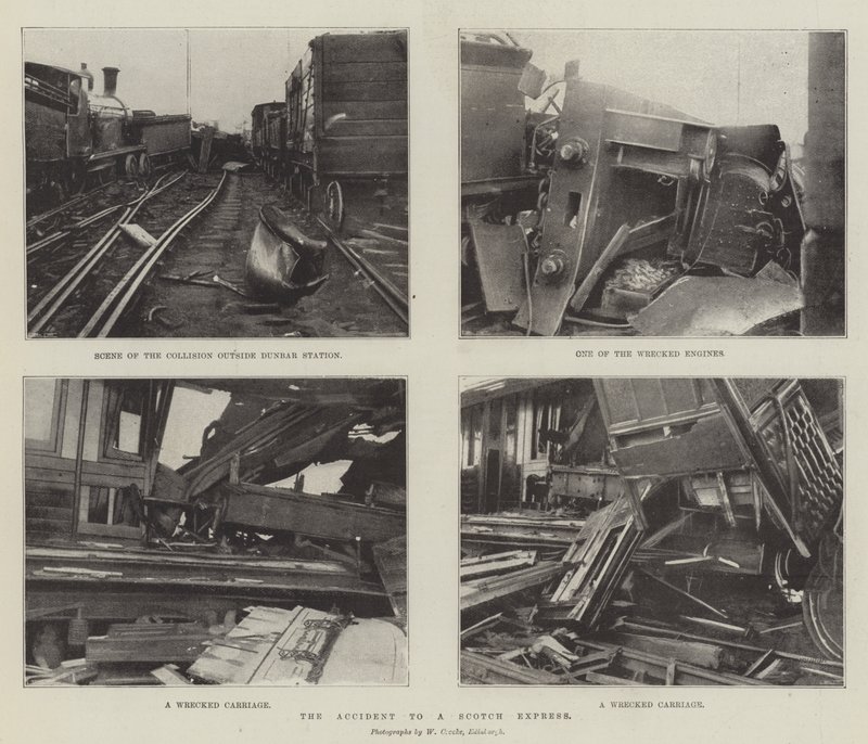 Der Unfall eines schottischen Expresszuges von English Photographer