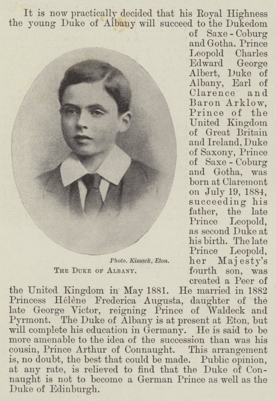 Der Herzog von Albany von English Photographer