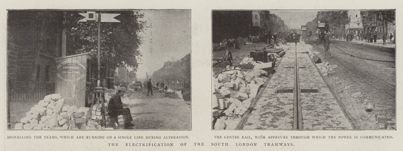 Die Elektrifizierung der Straßenbahnen in Süd-London von English Photographer