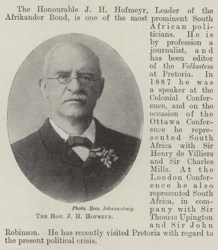 Der ehrenwerte J. H. Hofmeyr von English Photographer