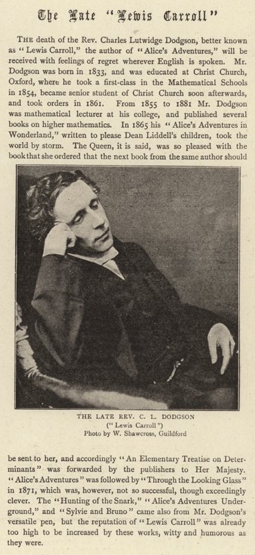 Der verstorbene Lewis Carroll von English Photographer