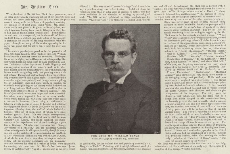 Der verstorbene Herr William Black von English Photographer