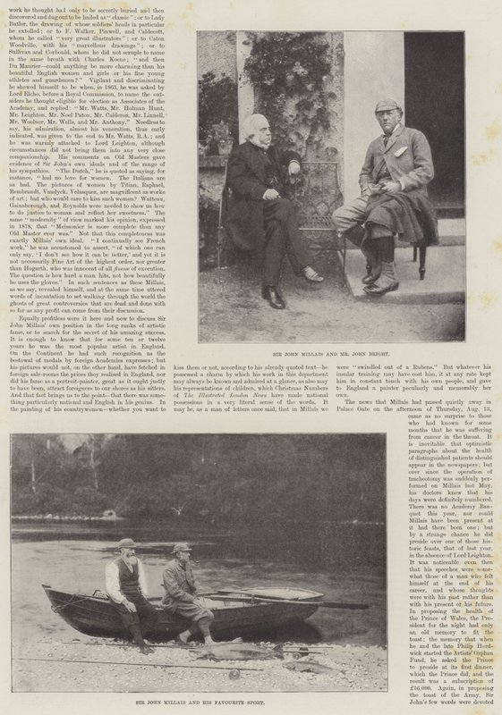 Der verstorbene Sir John Everett Millais von English Photographer