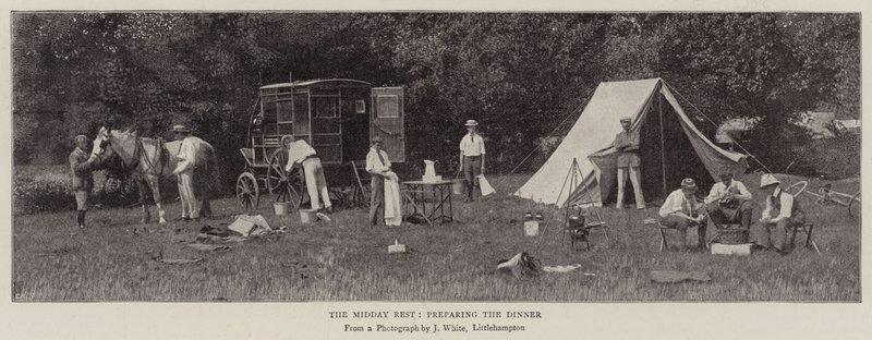 Die Mittagsruhe, das Abendessen vorbereiten von English Photographer