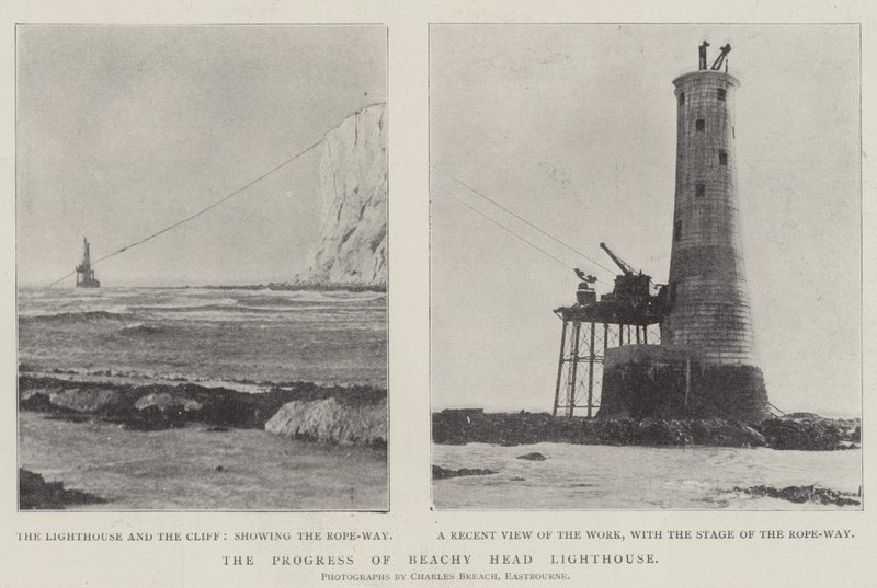 Der Fortschritt des Beachy Head Leuchtturms von English Photographer
