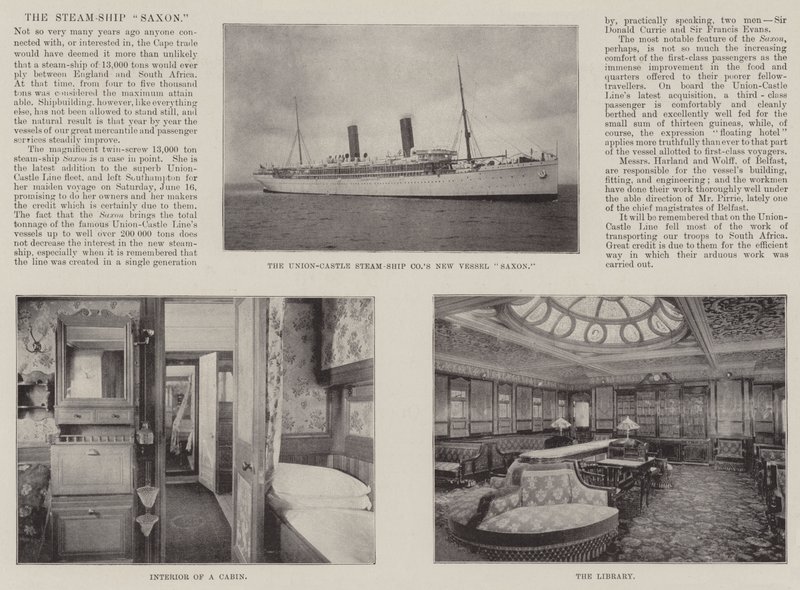 Das Dampfschiff Saxon von English Photographer