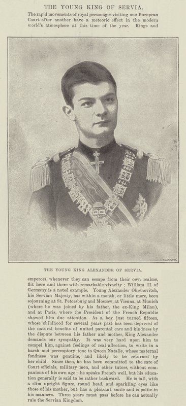 Der junge König Alexander von Serbien von English Photographer