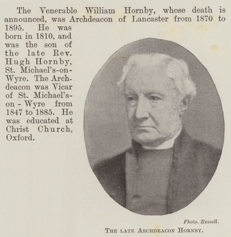 Der verstorbene Archidiakon Hornby von English Photographer
