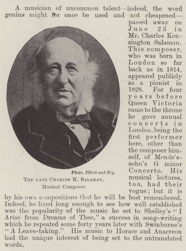 Der verstorbene Charles K. Salaman, Musikkomponist von English Photographer