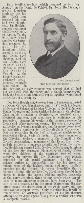 Der verstorbene Dr. Hopkinson von English Photographer
