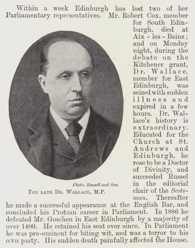 Der verstorbene Dr. Wallace, MP von English Photographer