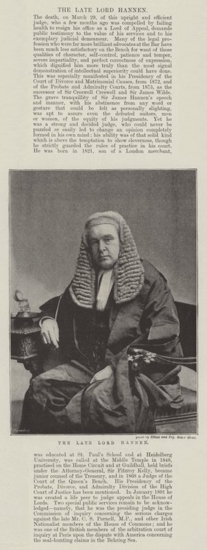 Der verstorbene Lord Hannen von English Photographer