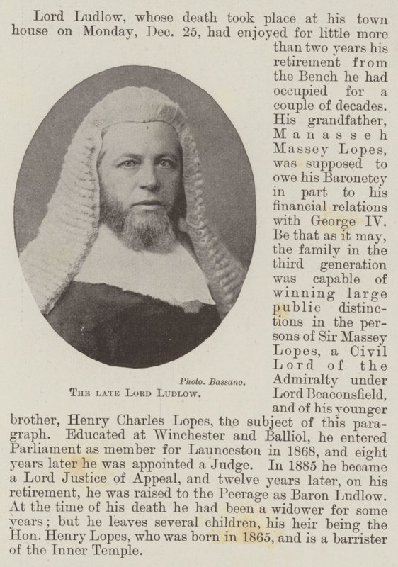 Der verstorbene Lord Ludlow von English Photographer
