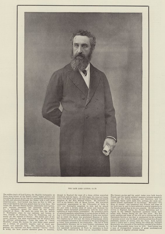 Der verstorbene Lord Lytton, GCB von English Photographer