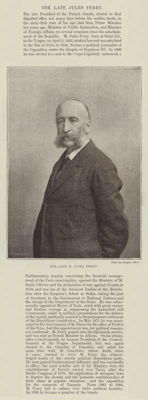 Der verstorbene M. Jules Ferry von English Photographer