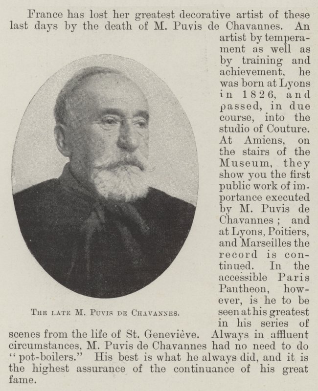 Der verstorbene M. Puvis de Chavannes von English Photographer