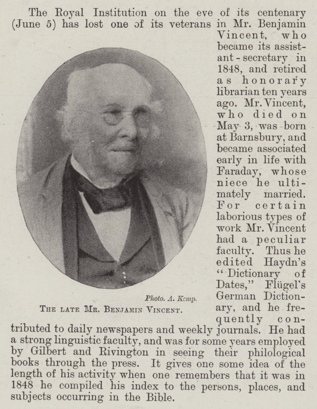 Der verstorbene Herr Benjamin Vincent von English Photographer