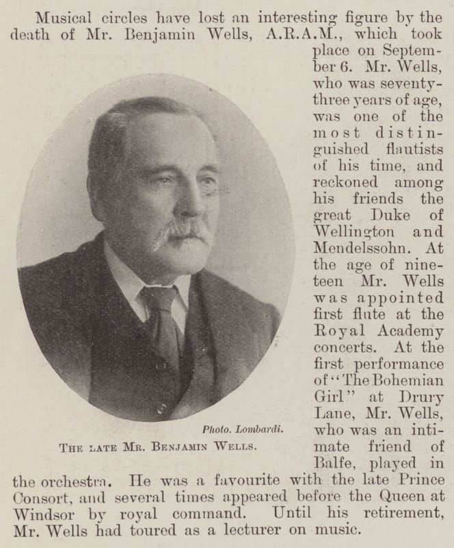 Der verstorbene Mr. Benjamin Wells von English Photographer