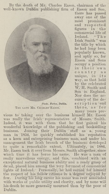Der verstorbene Mr. Charles Eason von English Photographer