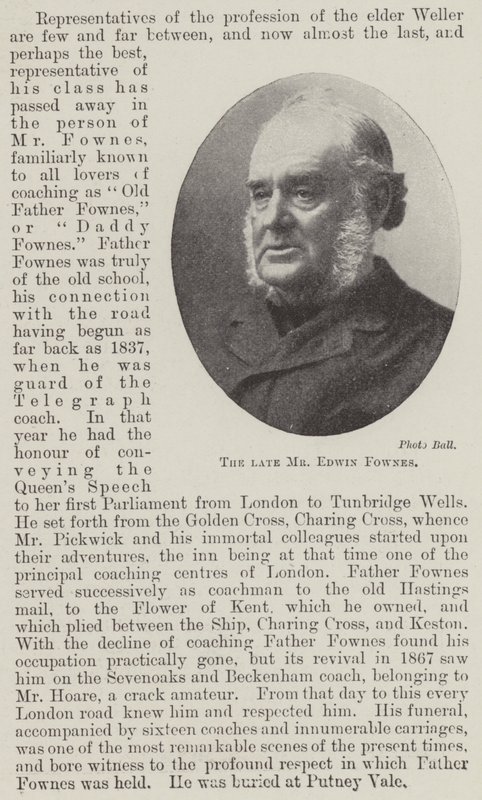 Der verstorbene Mr. Edwin Fownes von English Photographer