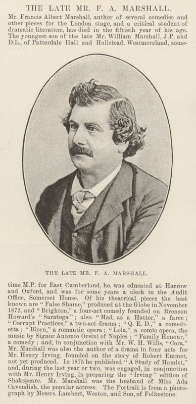 Der verstorbene Mr F A Marshall von English Photographer