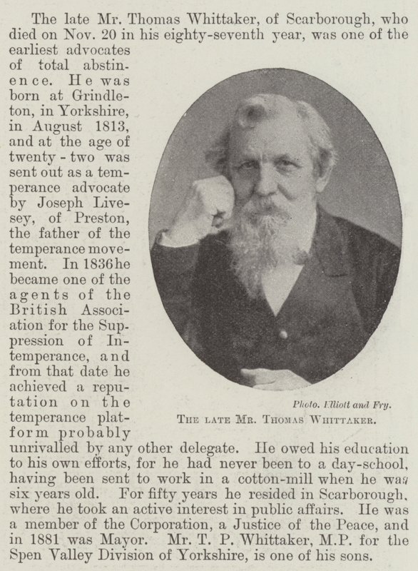 Der verstorbene Herr Thomas Whittaker von English Photographer