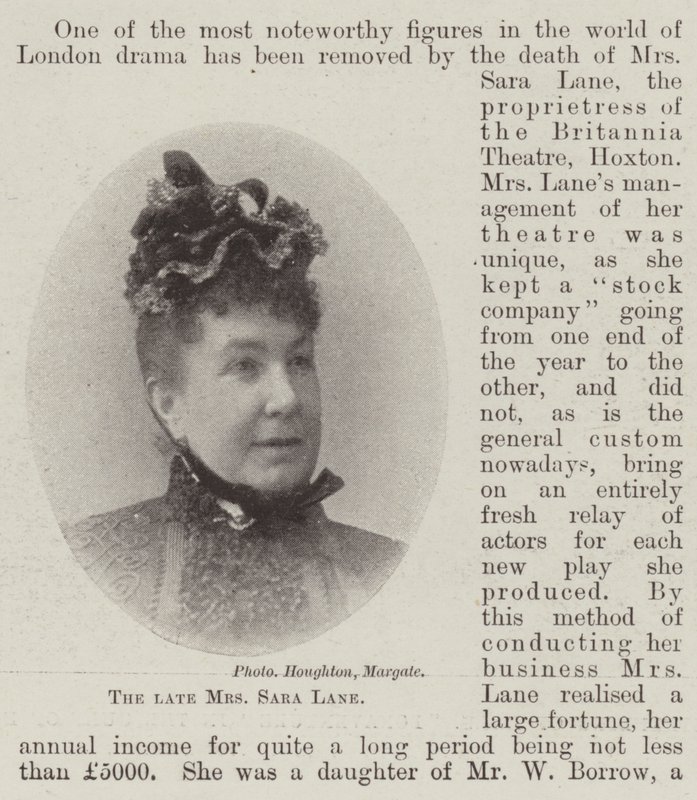 Die verstorbene Mrs. Sara Lane von English Photographer
