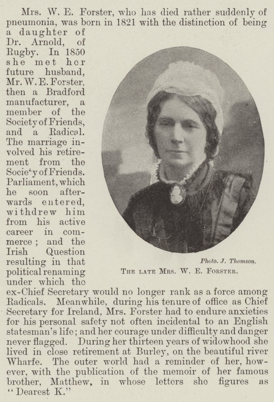Die verstorbene Frau W. E. Forster von English Photographer