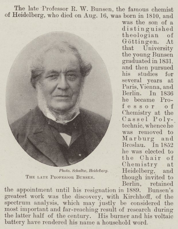 Der verstorbene Professor Bunsen von English Photographer