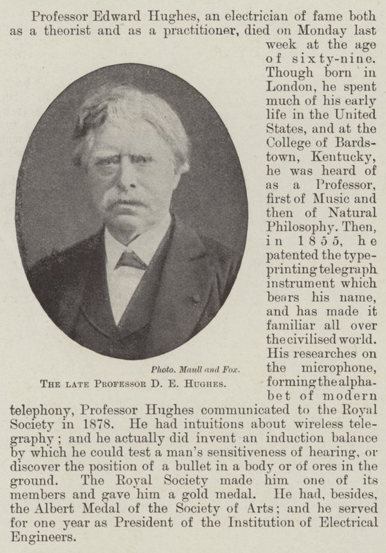 Der verstorbene Professor D E Hughes von English Photographer