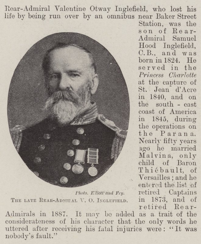 Der verstorbene Konteradmiral V O Inglefield von English Photographer