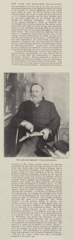 Der verstorbene Sir Benjamin Ward Richardson von English Photographer