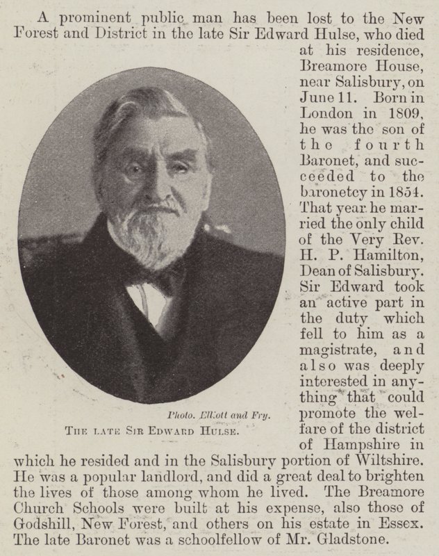 Der verstorbene Sir Edward Hulse von English Photographer