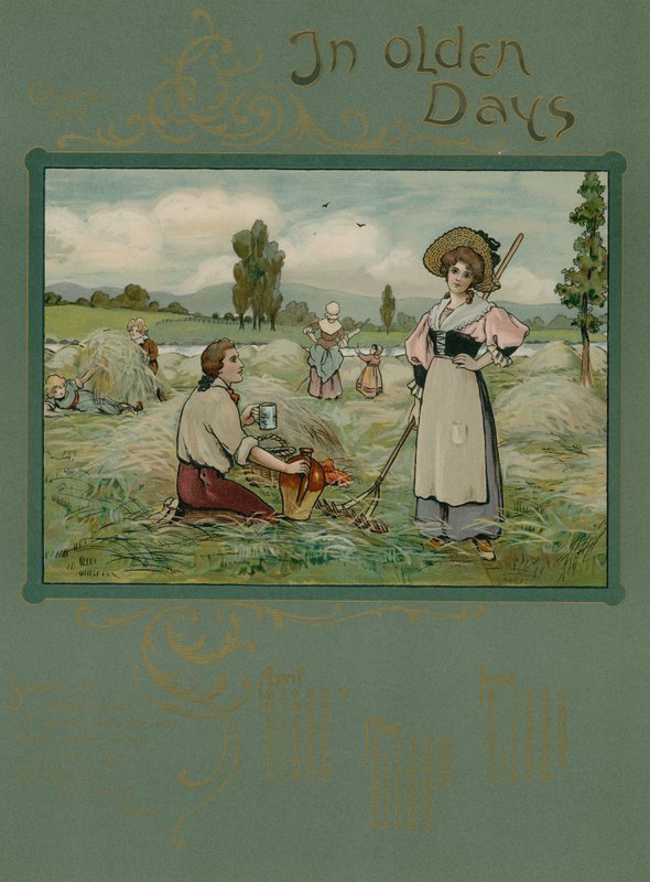 1905 Kalender mit Versen von Alfred Austin von English School