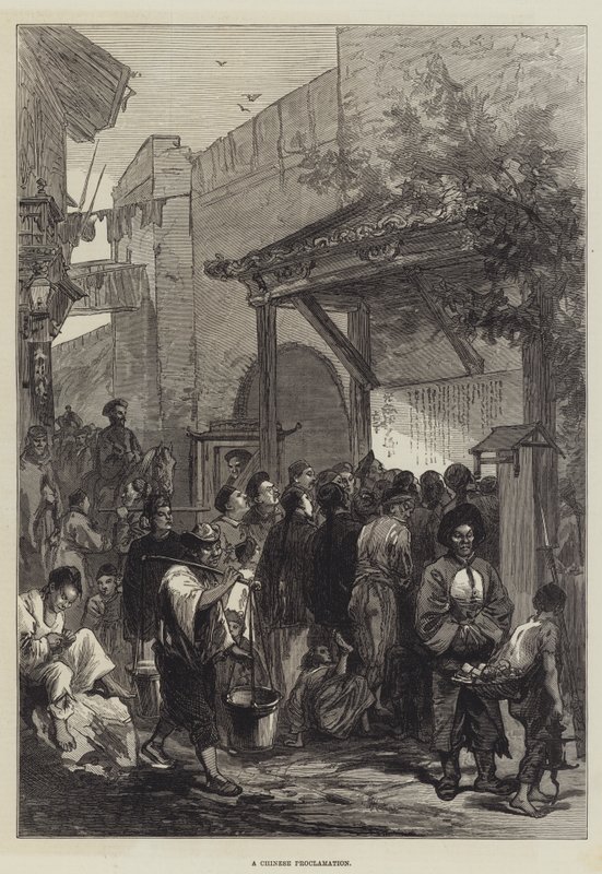 Eine chinesische Proklamation (Gravur) von English School