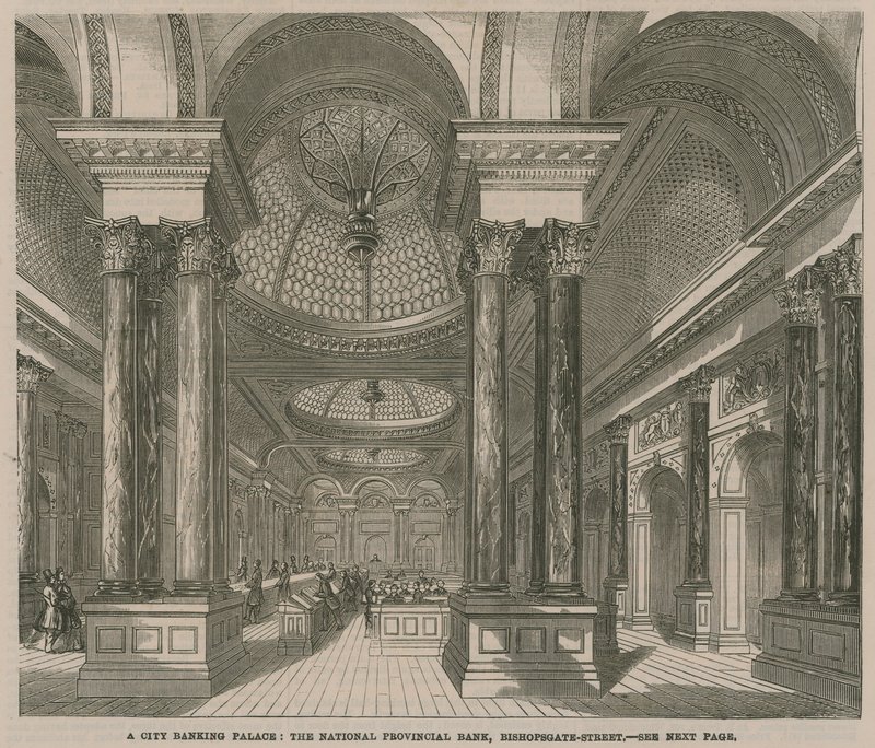 Ein Stadtbankpalast von English School