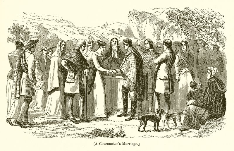 Eine Covenanters Hochzeit von English School