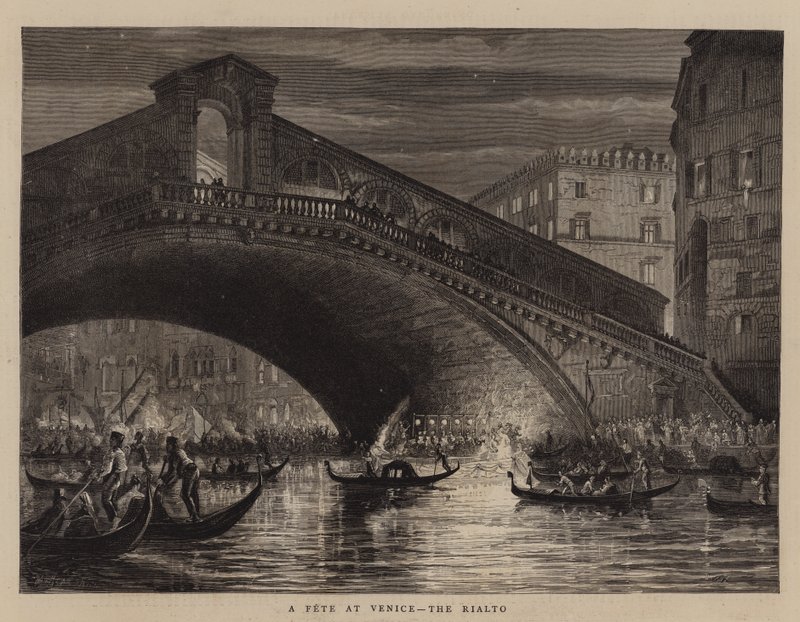 Ein Fest in Venedig, die Rialto von English School