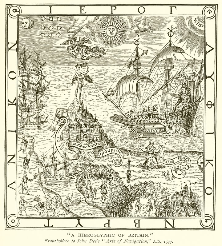 Ein Hieroglyph von Großbritannien von English School